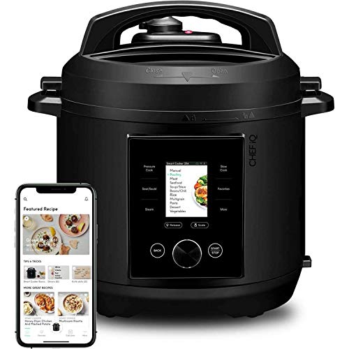 CHEF iQ Smart Pressure Cooker 10 Cooking Functions & 18 Features, Rice & Slow Electric MultiCooker, 6 Qt