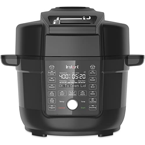 Instant Pot Duo Crisp Ultimate Lid, 13-in-1 Air Fryer and Pressure Cooker Combo,App With Over 800 Recipes, 6.5 Quart, Black