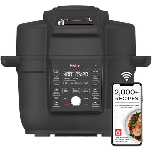 Instant Pot 6.5 Quart Duo Crisp Ultimate Lid with WIFI, 13-in-1 Air Fryer and Pressure Cooker Combo, includes App with Recipes
