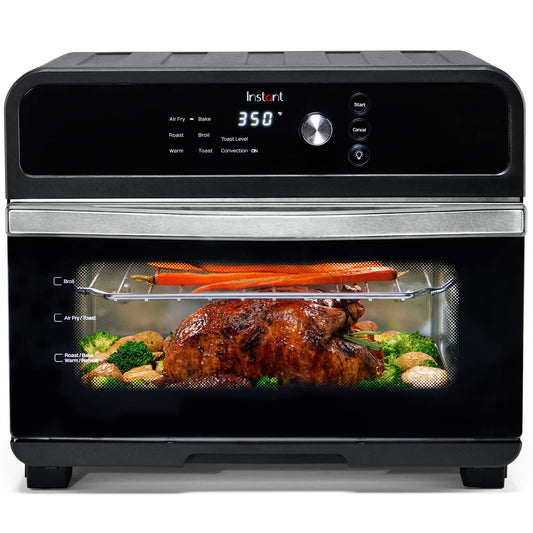 Instant Omni 19QT/18L Toaster Oven Air Fryer, 7-in-1 Functions, Fits 12" Pizza, Crisps, Broils, Bakes, Roasts, Toasts, Warms, Convection, 100+ In-App Recipes,Black